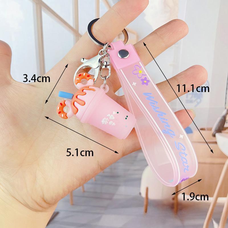 Автомобильный брелок Креативный Популярный Моделирование Мороженое Молоко Чай Чашка Автомобильный брелок Аксессуары Decoraion Мороженое Чашка Брелок Подвеска