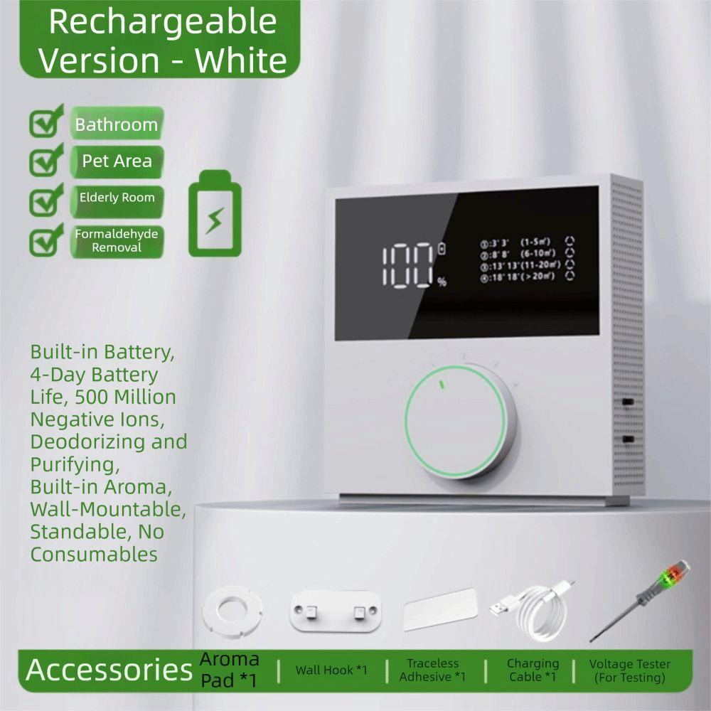 Mini Odor Eliminator USB Rechargeable Negative Ion Generator Smart Air Freshener  Bedroom
