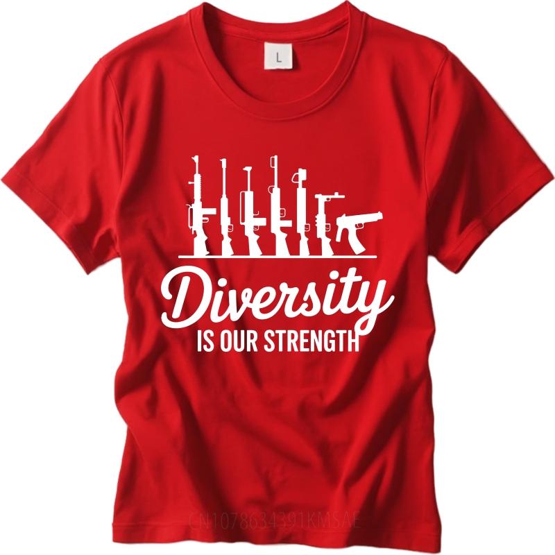 T Shirt Men Casual Round Neck Tee Casual Summer Teenagers T Shirt Diversity Is Our Strength Short Sleeve Solid Color Oneck Tops