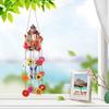 Double Side Wind Chime Rose Lantern Butterfly Bird Diamond Painting Dot Pendant Diamond Art Hanging Pendant Pendant Garden Decor