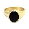 Позолоченное перстень с ониксом 'Karl' (12x8 мм)