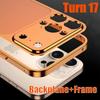 Ультратонкий мгновенно превращающий в 17 матовый задний чехол для For Iphone 16 1 14 13 Pro Max Металлический каркас Защита камеры Задняя крышка