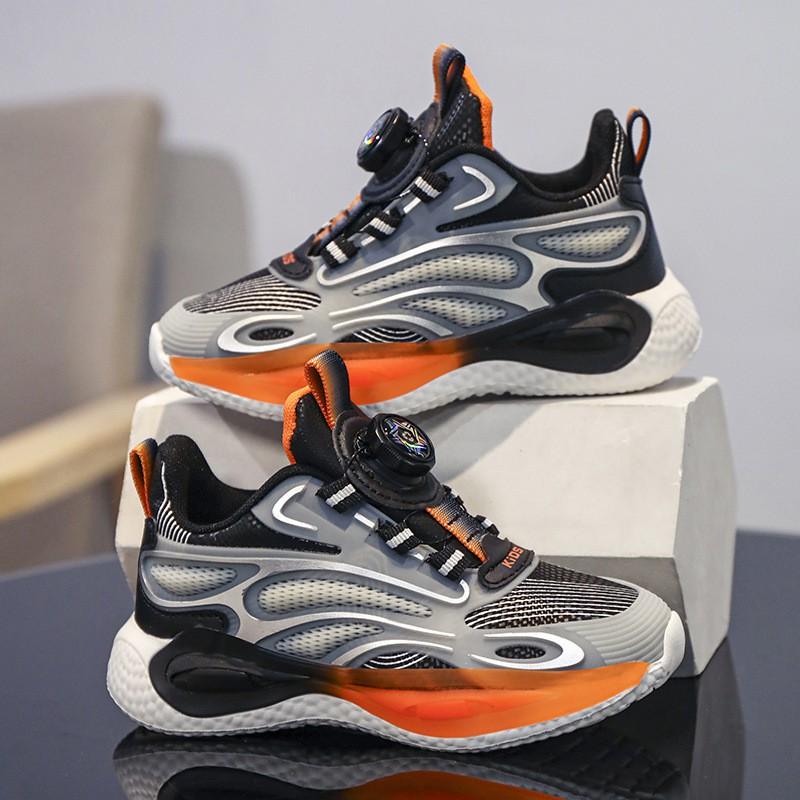 Kids Running Shoes Boys Girls Lightweight Breathable Hook-and-Loop Casual Sneakers Winter