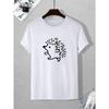 Cute Hedgehog Tee, Men's Casual Multicolor Loose Short Sleeve Shirt For Summer