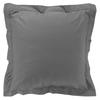 Percale Pillowcase Cotton Anthracite, 63 X 63 Cm
