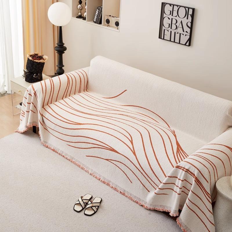 Осенне-зимний плотный однотонный плюшевый диванный чехол для полотенца, белый чехол для дивана, нескользящий цельный чехол для полотенца