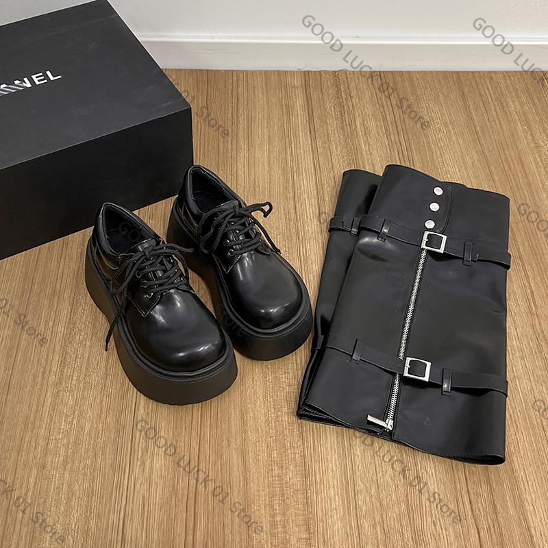 Мода 2025 Осень Зима Массивный Стиль Женские Сапоги до Колена Модные Съемные Женские На Толстом Каблуке Длинные Ботильоны