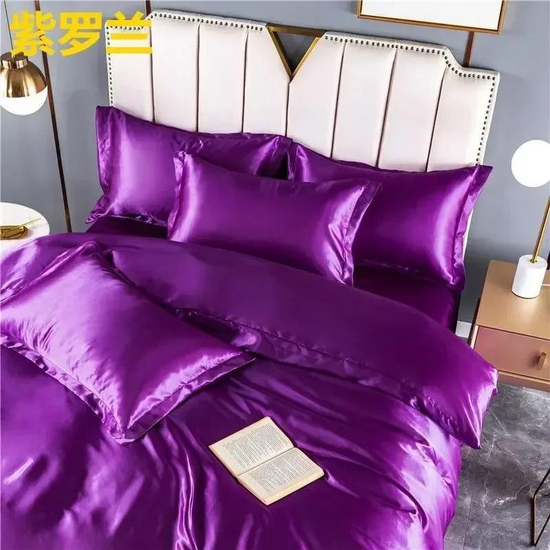 Luxury Gold Mulberry Silk Bedding Set Comforter Quilt Cover Flat Sheet Pillowcase Double Ru Europe Queen Bed Linen Duvet Covers