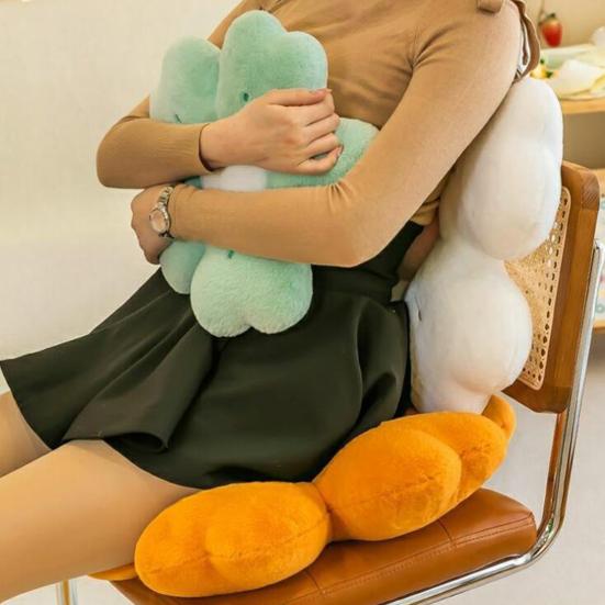 Throw Pillow Wear Resistant Washable Non-Fading Aesthetic Flower Shaped Floor Pillow Decorative Cushion Sofa Couch Decor