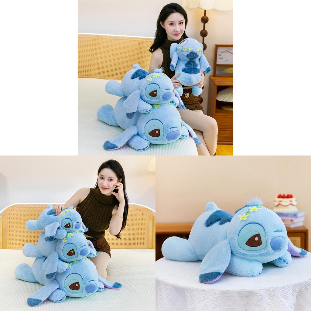 Stitch Cartoon Plush Doll With Large Eyes And Rabbit Fur For Kids And Fans