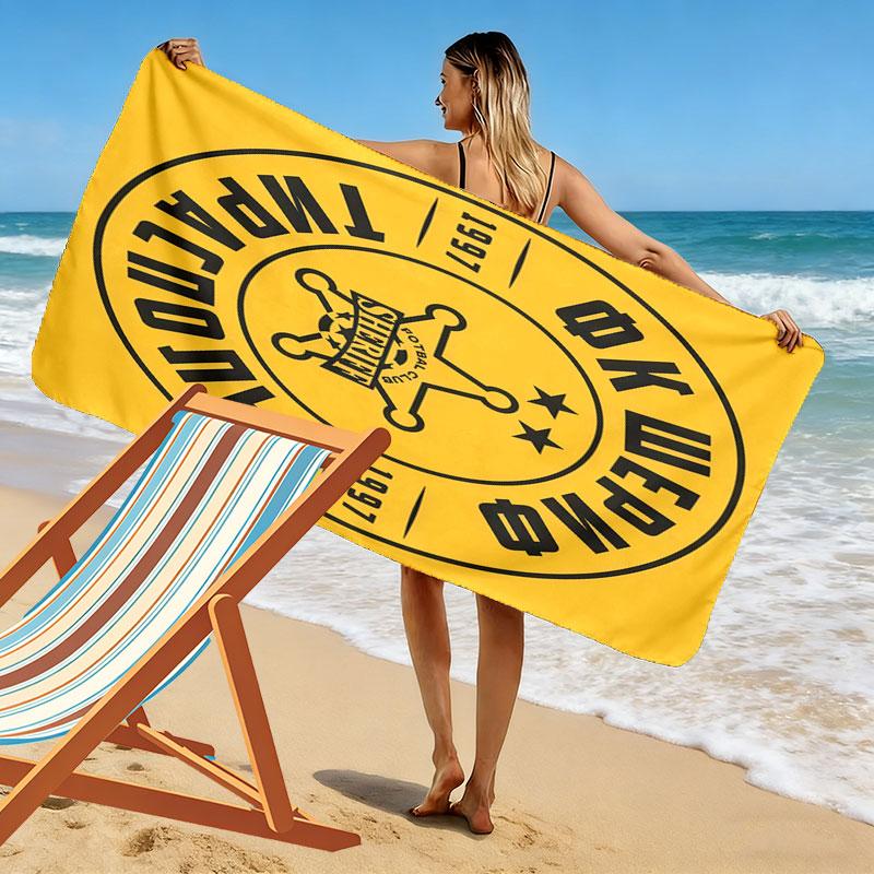 FC Sheriff Print Beach Towel, Large Soft Quick Dry Towel for Beach Camping Swimming