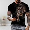 Новая летняя мужская модная футболка с принтом животных, мужская футболка, топ