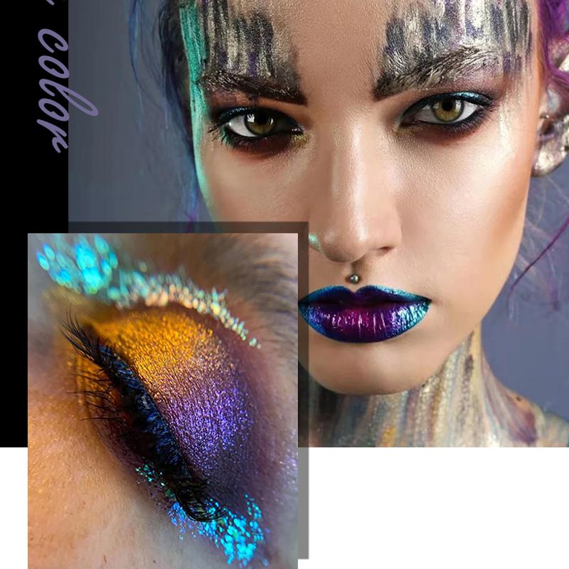 Блестящие тени для век Хамелеон, жидкие тени для век, меняющие цвет тени для век