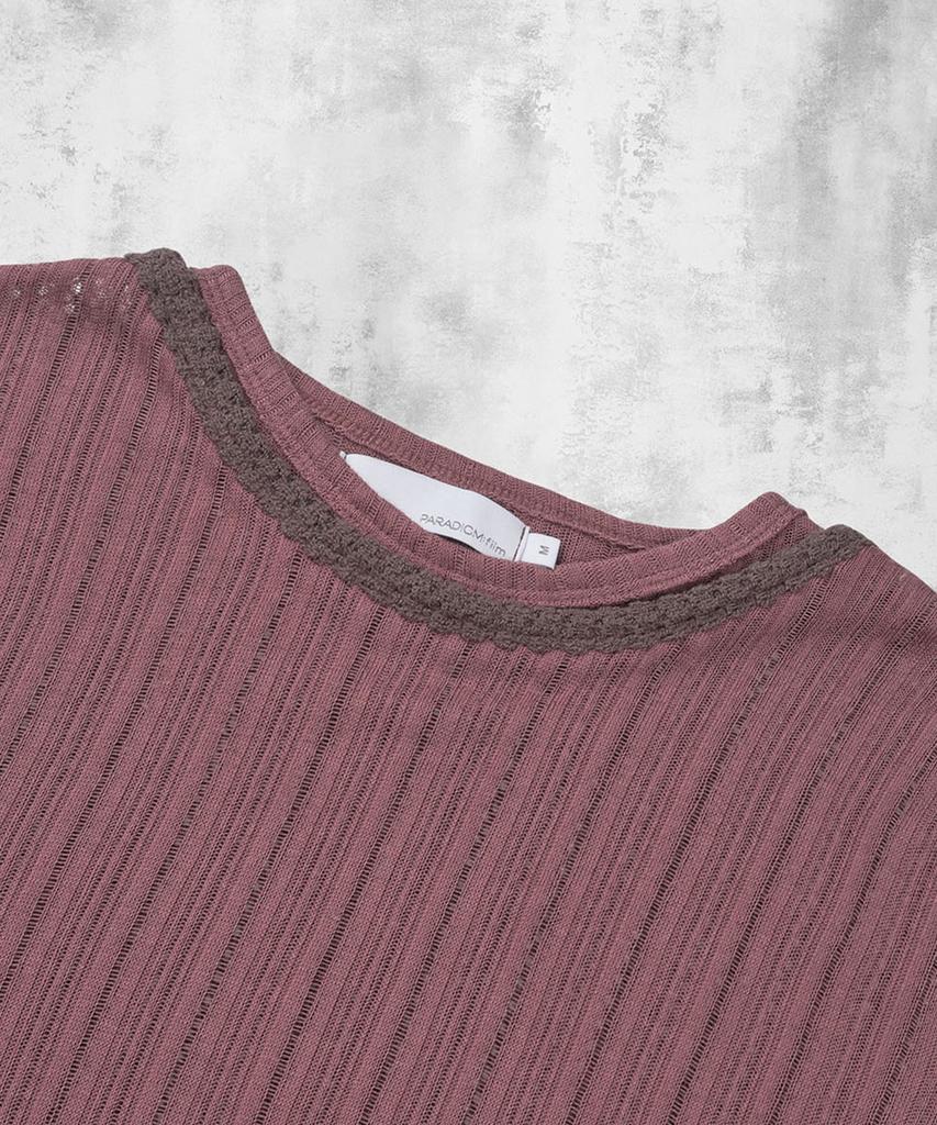 PARADIGMFILM [Ep.02] Wavy Panel Long Sleeve (Burgundy)