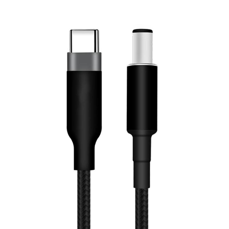 Шнур питания для ноутбука с быстрой зарядкой, наконечник USB C на DC 7.4x5.0 мм, 20 В, для зарядки ноутбуков, плетеный провод