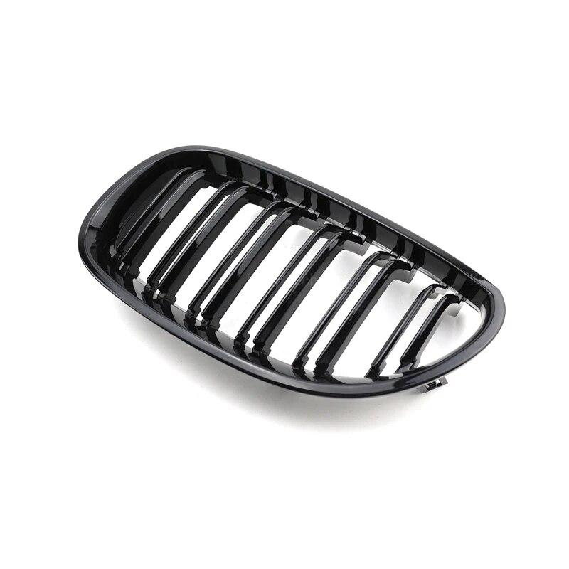 Car Front Bumper Grilles Kidney Racing Grill For BMW E60 E61 5 Series M5 520I 535I 550I 2004-2009 Double Slat Replacement Grille