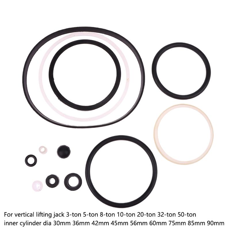 1 Set 2T -50T Horizontal Repair Kit 2-50 Tons Horizontal Jack Accessories Hydraulic Plunger Piston Oil Seal