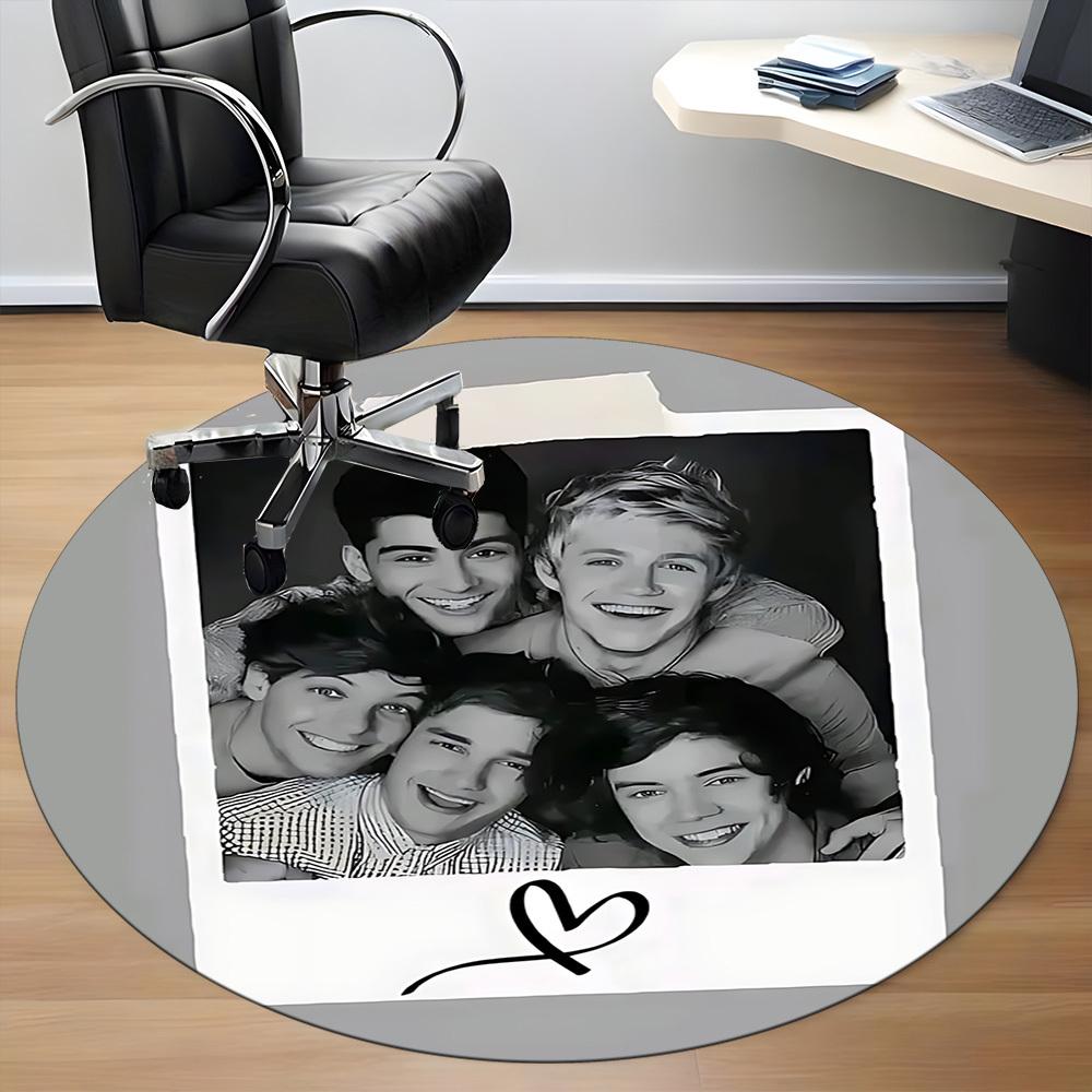 1 шт. Коврик для пола Круглый Ковер Музыкальная группа One Direction Офис Под Офисные стулья Спальня Гостиная Домашний декор a1016276
