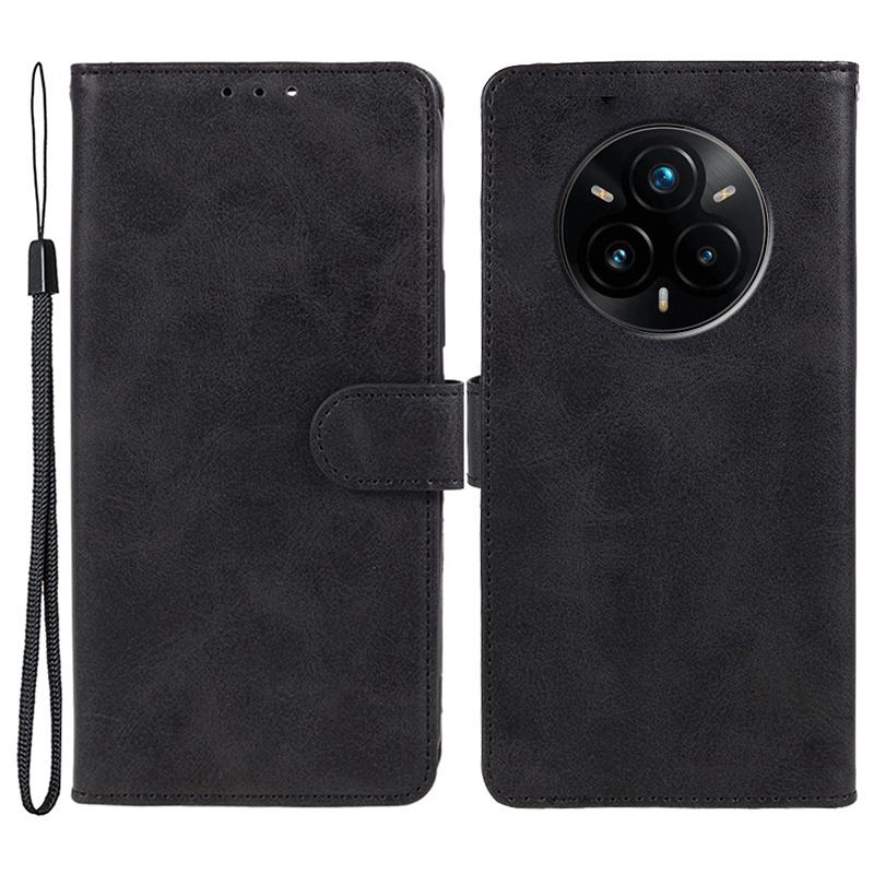 Для Realme 14 Pro+ 5G Чехол PU Кожаный Кошелек Защитная Крышка для Телефона Текстура Теленка