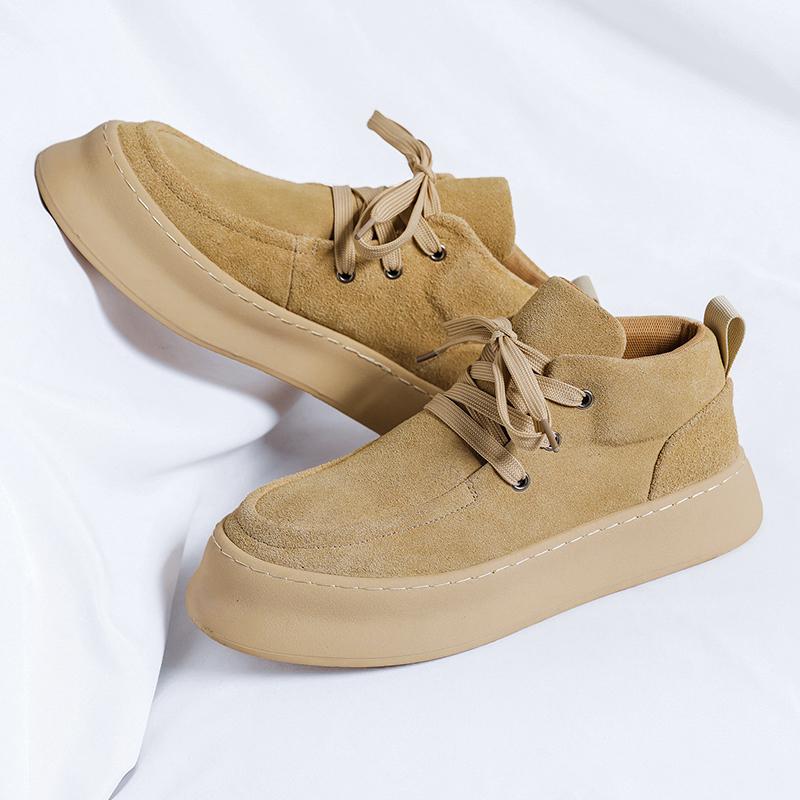 Genuine Leather Men's Casual Boots Fashion Designer Ankle Boots Handmade Sewing Male Walking Shoes Warm Plush Fur Winter Boots