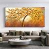 Golden Plum Blossom Tree Oil Painting On Canvas Wall Art Posters and Prints Wall Pictures for Living Room Home Cuadros Decor