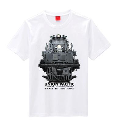 Футболки с поездом Big Boy Union Pacific 4014 лоб в лоб