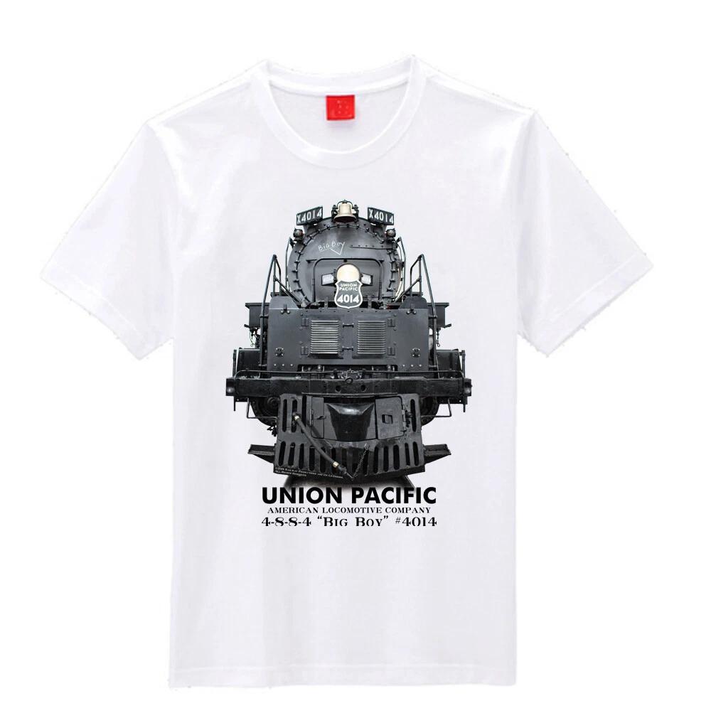 Футболки с поездом Big Boy Union Pacific 4014 лоб в лоб