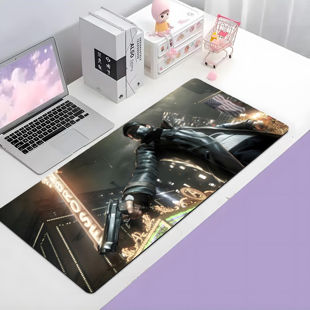 Cool Tech Game Wwatch Dogs Mouse Pad Large Gaming Mousepad With Thick Stitched Edge Nonslip Desk Mat