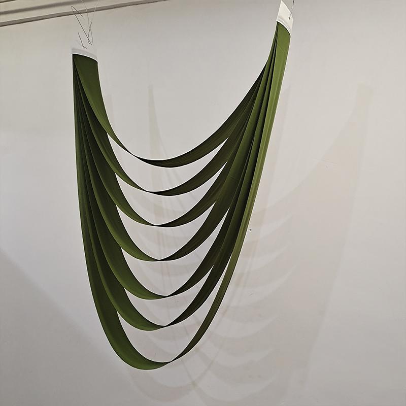 Wedding Ceiling Cloth Curtain 6 Layer Wave Curtain Drapery Fabric Draping Birthday Party Ceremony Reception Wall Hanging Decor