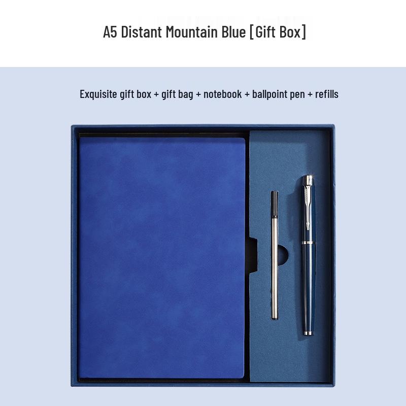 Custom Logo Notebook Gift Set: A5 Notebook, A6 Soft Cover Student Journal, Simple Business Diary