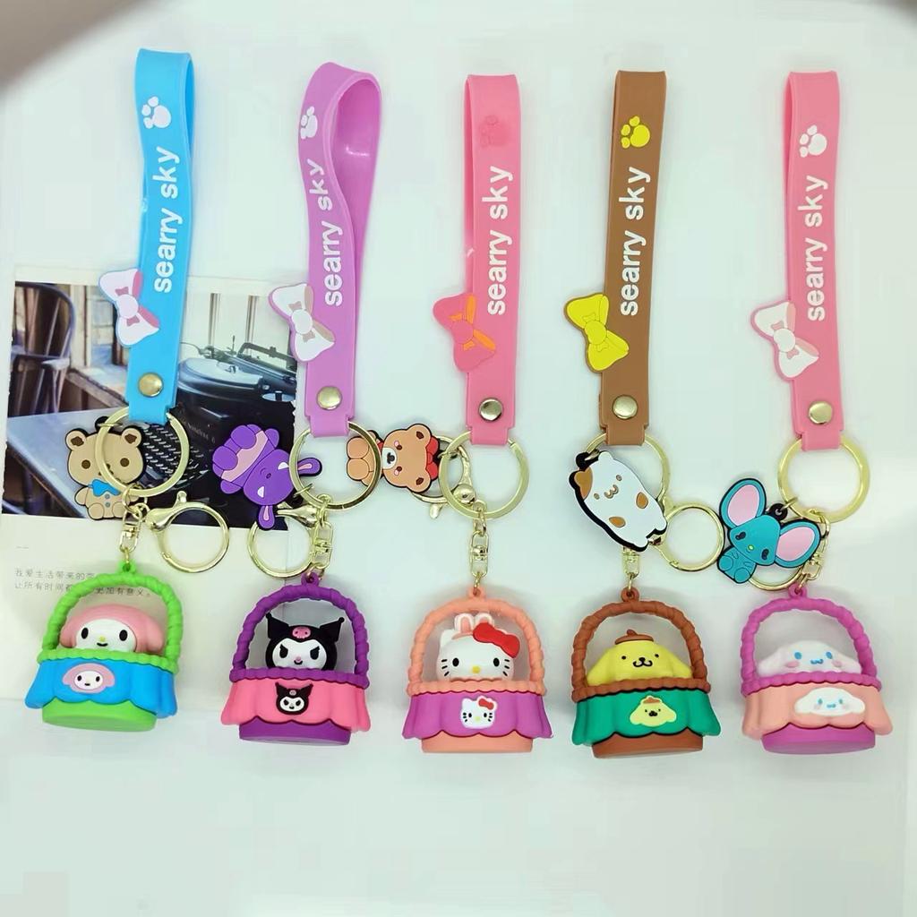 Креативный Мультяшный Брелок-Ключница Серия Sanrio Сумка Брелок для Ключей Автомобиля Аксессуары Подарок Кавайный Милый Персонализированные Подарки Мода Y2k Игрушки
