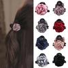 Women Hair Claw Double-sided Rose Flower Decor Anti-slip Teeth Hair Clip Back Head Shark Hair Grip Hair Decoration