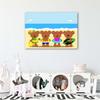 Canvas print, Teddy bears on the beach