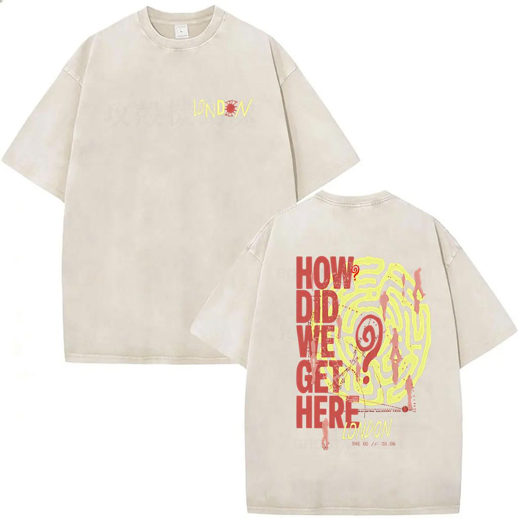 Vintage Washed Louis Tomlinson How Did We Get Here Tour 2026 New T Shirt Men Women Harajuku Fashion Oversized Tshirt Streetwear