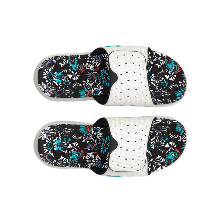 Under Armour Шлепанцы Ignite 7 с графическим стелькой 'Grey Mist Floral' Женские 3026029-100
