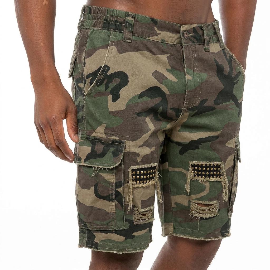 Tactical Men's Camouflage Multi-Pocket Workwear Bermuda Shorts