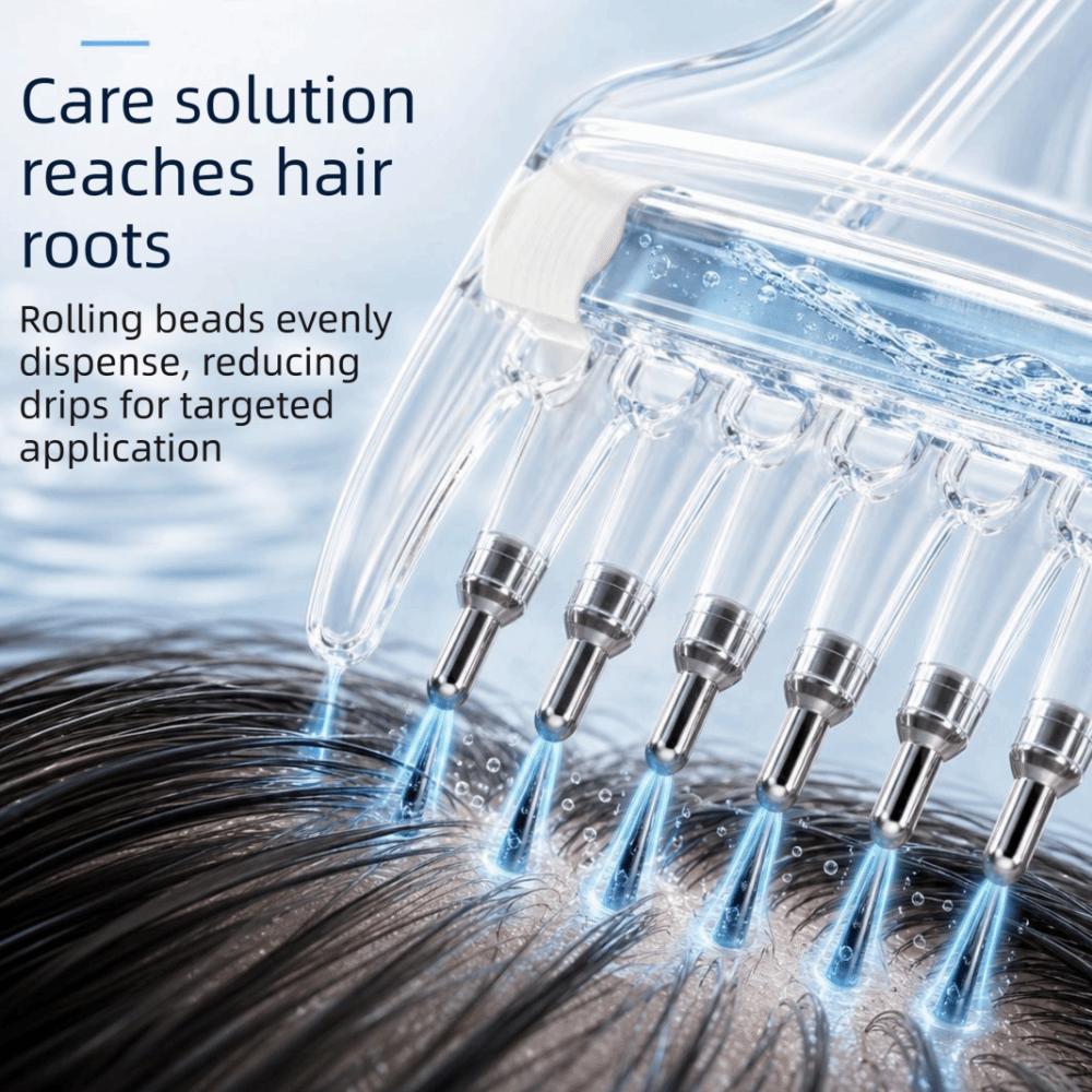 Anti-Frizz Mini Portable Head Applicator Hair Care Massage Guide Liquid Comb Gift