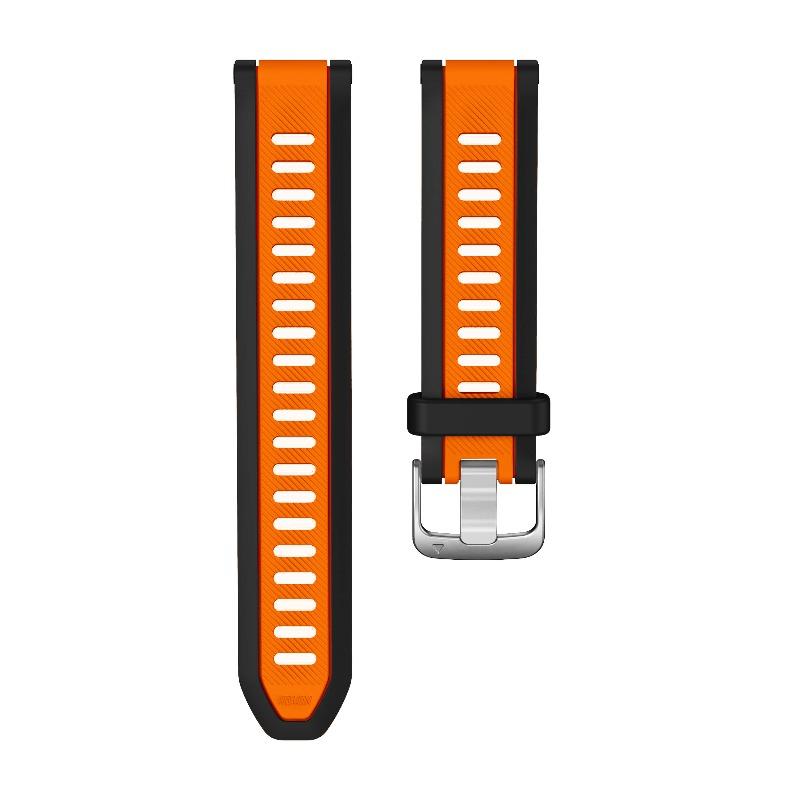 20mm Two-Tone Quick Release Silicone Strap for Garmin Forerunner 70 170 245 255 265 Venu 4 3 Vivoactive 5 Sport Replacement Band