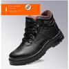 Обувь для страхования труда Мужская хлопковая обувь Рабочая обувь Противоударные стальные защитные ботинки со сменными головками Износостойкие, защитные ботинки