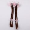 2pcs Snowflake Girls Braids Wig Synthetic Kids Ponytail Princess Cartoon Bow Ponytail  Daily