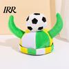 Photogenic Soccer Accessory Horn Hat, Funny Sports Themed Cheering Cap, Plush Eye-catching Football Hat Fan Headwear for Concerts, Game Day,