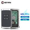 KEYYOU С батарейкой Умная смарт-карта ключа 434 МГц Чип PCF7945M 4A Для Renault Megane4 Talisman Espace Kadjar Koleo Бесключевой доступ