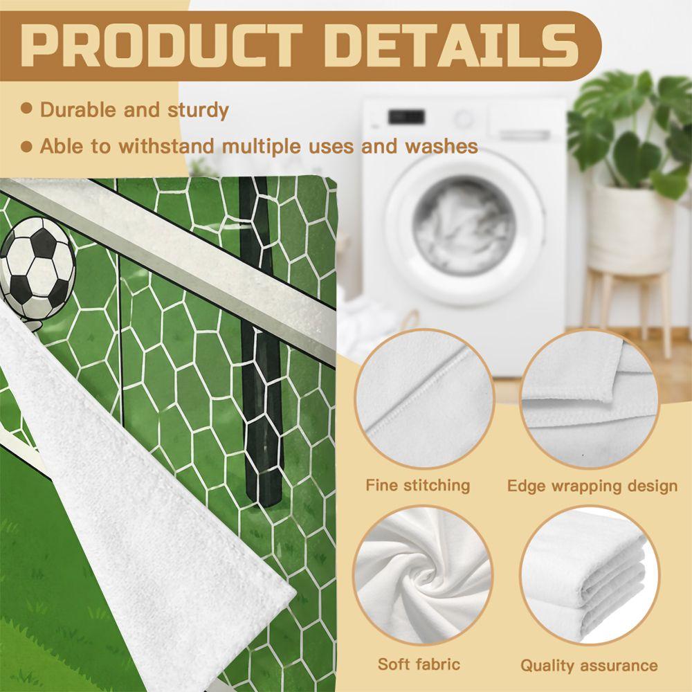 Cartoon Goalie Catch Ball Print Beach Towel Pool Towel Camping Towel Bath Towel Blanket Boys Summer Game Outdoor Towel