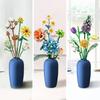 Цветы DIY Блоки Украшение Комнаты Модель Строительные Блоки Игрушки Сборка Игрушка