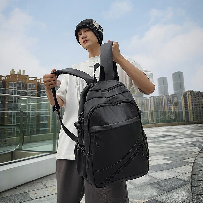 Деловой мужской рюкзак из ПУ, рюкзак для компьютера, студенческий, большой вместимости, школьный рюкзак