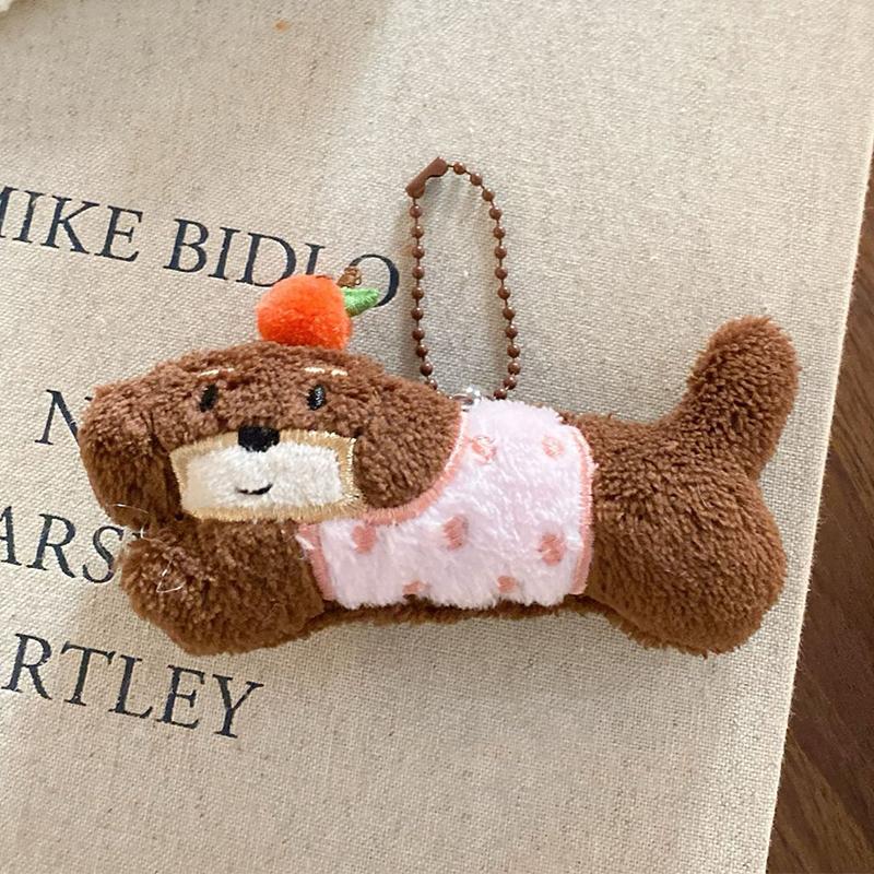 Милая собака такса плюшевый брелок мультфильм щенок мягкий брелок милый держатель для ключей подвеска сумка подвесное украшение пара подарок