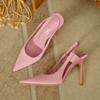 Fashion Summer Women's Shoes High Heels Sandals Elegant Luxury Trend Fashion Sexy Party Banquet Dress Pole Latin Dance Pink Yellow
