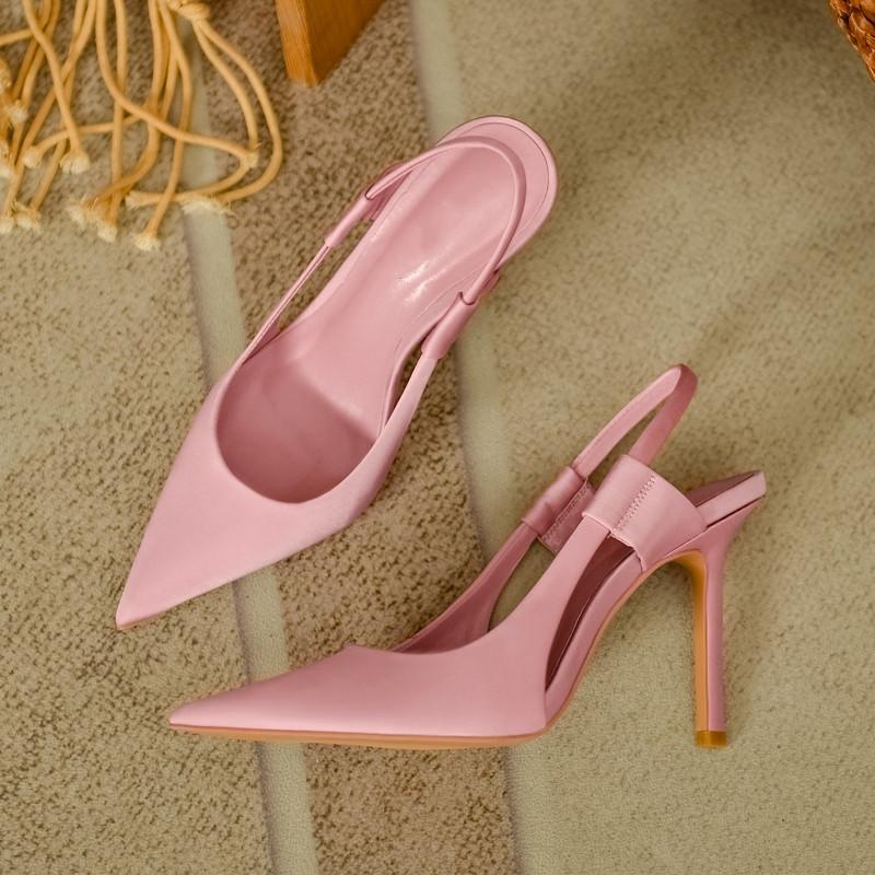 Fashion Summer Women's Shoes High Heels Sandals Elegant Luxury Trend Fashion Sexy Party Banquet Dress Pole Latin Dance Pink Yellow