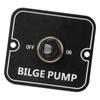 12V 24V Bilge Pump Control Switch with LED Indicator Light Sensitive Black Safe Manual Aluminum Panel