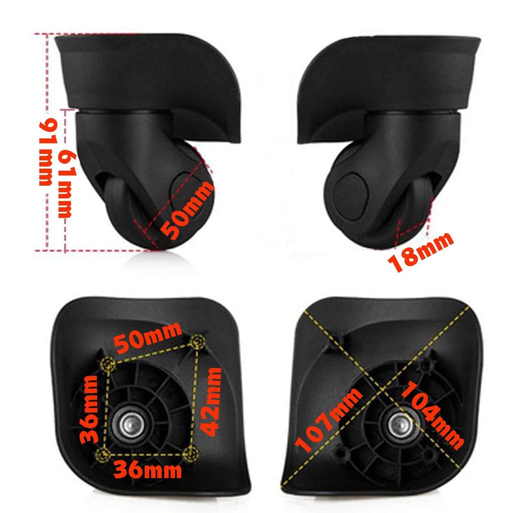 Suitcase Wheels Travel Bag Luggage Caster Wheel Replacement Replacement Repair Parts (0906#)
